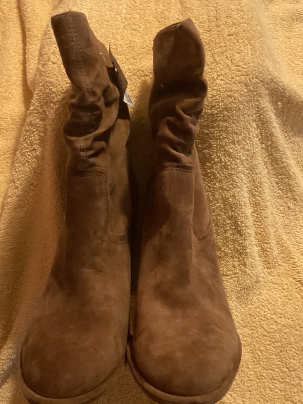 Steve Madden Slouchy Brown Suede Ankle Booties